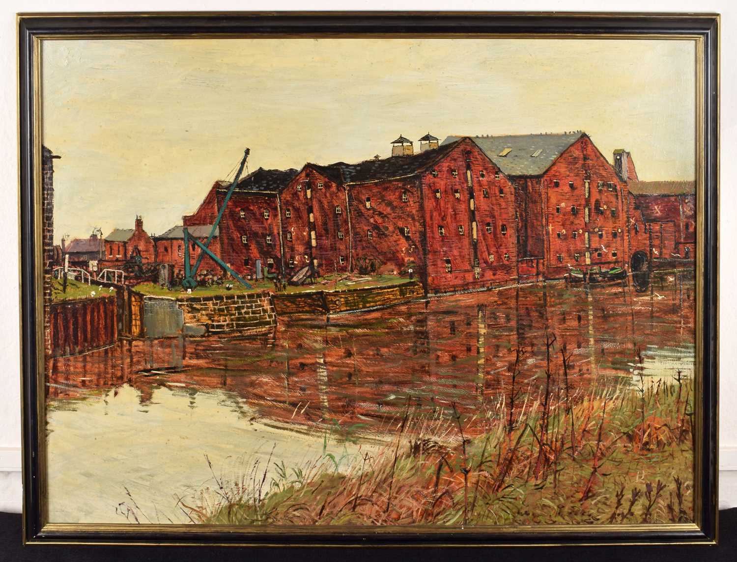Peter Brook (British 1927-2009) "Warehouses, Wakefield" - Image 2 of 2