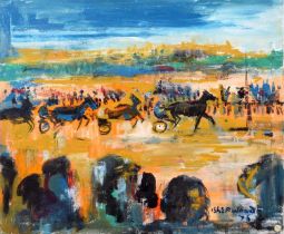 James Lawrence Isherwood F.R.S.A., F.I.A.L. (British 1917-1989) "Alcyon III, Marsa Races"