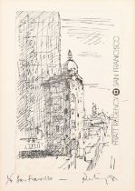 Harold Riley (British 1934-2023) Three "San Francisco" Sketches