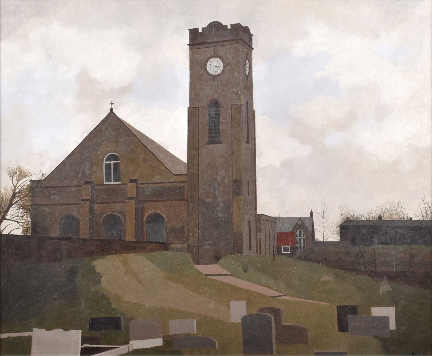 Russell Howarth (British 1927-2020) "Lydgate Church, Saddleworth"