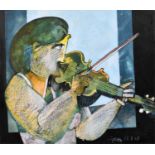 Geoffrey Key (British 1941-) "Window Violin"