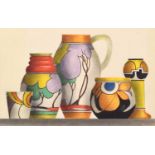 Trevor Grimshaw (British 1947-2001) "Clarice Cliff Pottery"