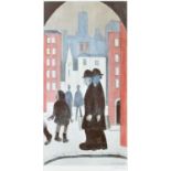 L.S. Lowry R.A. (British 1887-1976) "The Two Brothers"