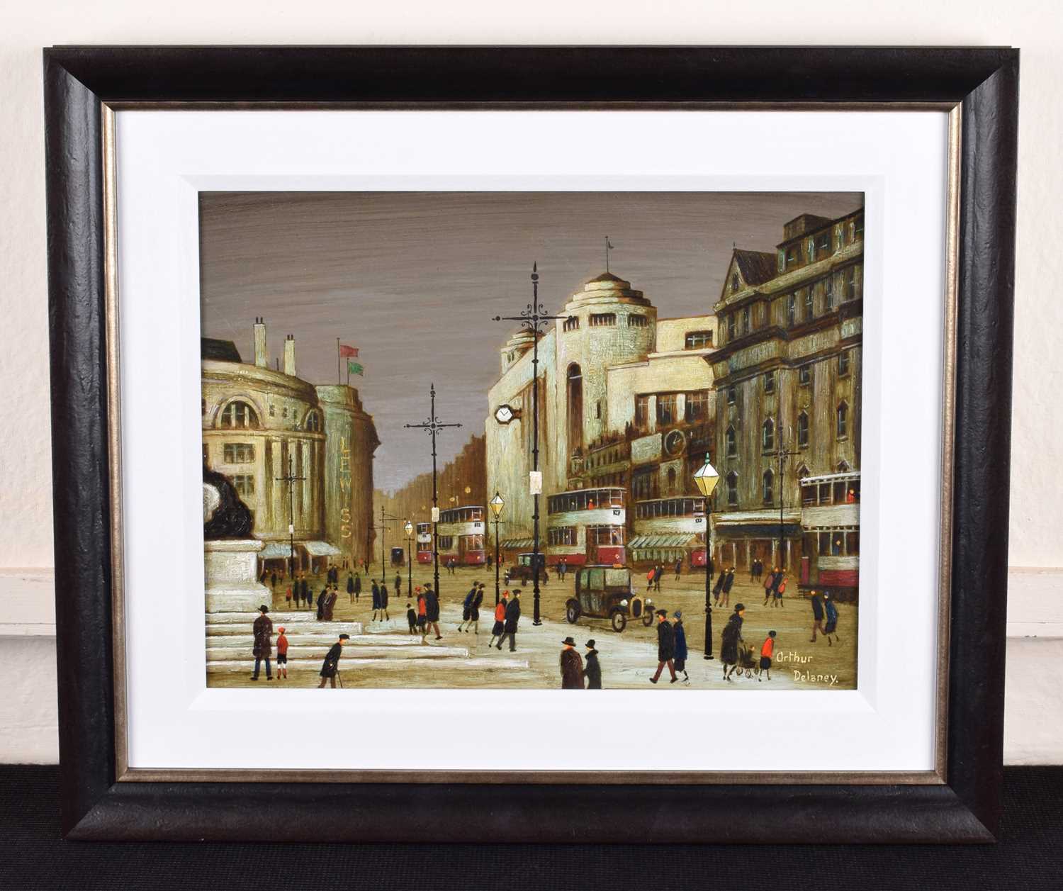 Arthur Delaney (British 1927-1987) "Piccadilly, Manchester" - Image 2 of 2
