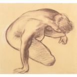 Bernard Meninsky (British 1891-1950) Crouching nude