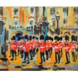 James Lawrence Isherwood F.R.S.A., F.I.A.L. (British 1917-1989) "Guards Band, Buck House"