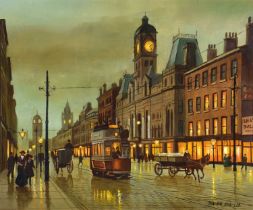 Steven Scholes (British 1952-) "Oxford Road, Manchester"