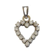 A diamond heart pendant,