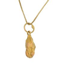 A gold nugget pendant,