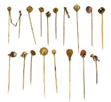 A selection of stickpins,