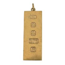 A 9ct gold ingot,