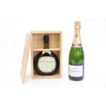 2 bottles Mixed Lot Marque Champagne and VSOP Armagnac
