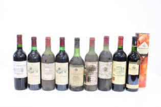 9 bottles Mixed Lot of Fine mature Claret