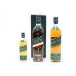 A collection of 3 bottles Johnnie Walker Green Label Whisky