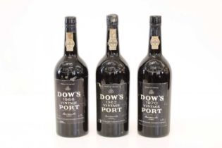 3 bottles Collection of Dow’s Vintage Port