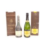 2 bottles Mixed Lot Vintage Marque Veuve Clicquot Champagne and ‘Tres Rare’ Cognac