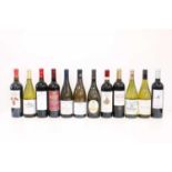 12 bottles Mixed Lot Good Mature Claret, Chianti, White Burgundy, Loire and White Rhone Wines