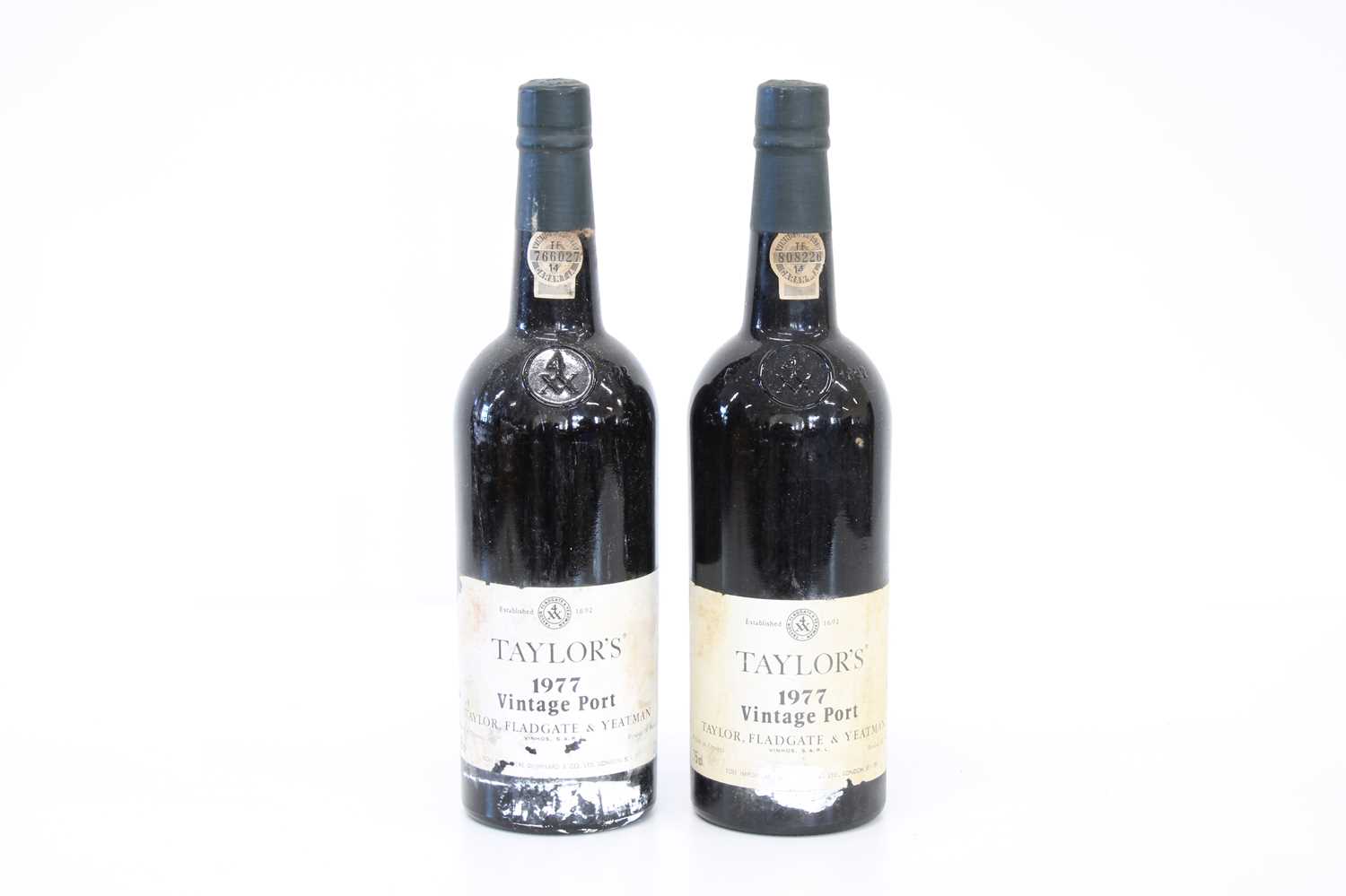 2 bottles Taylor’s Vintage Port 1977