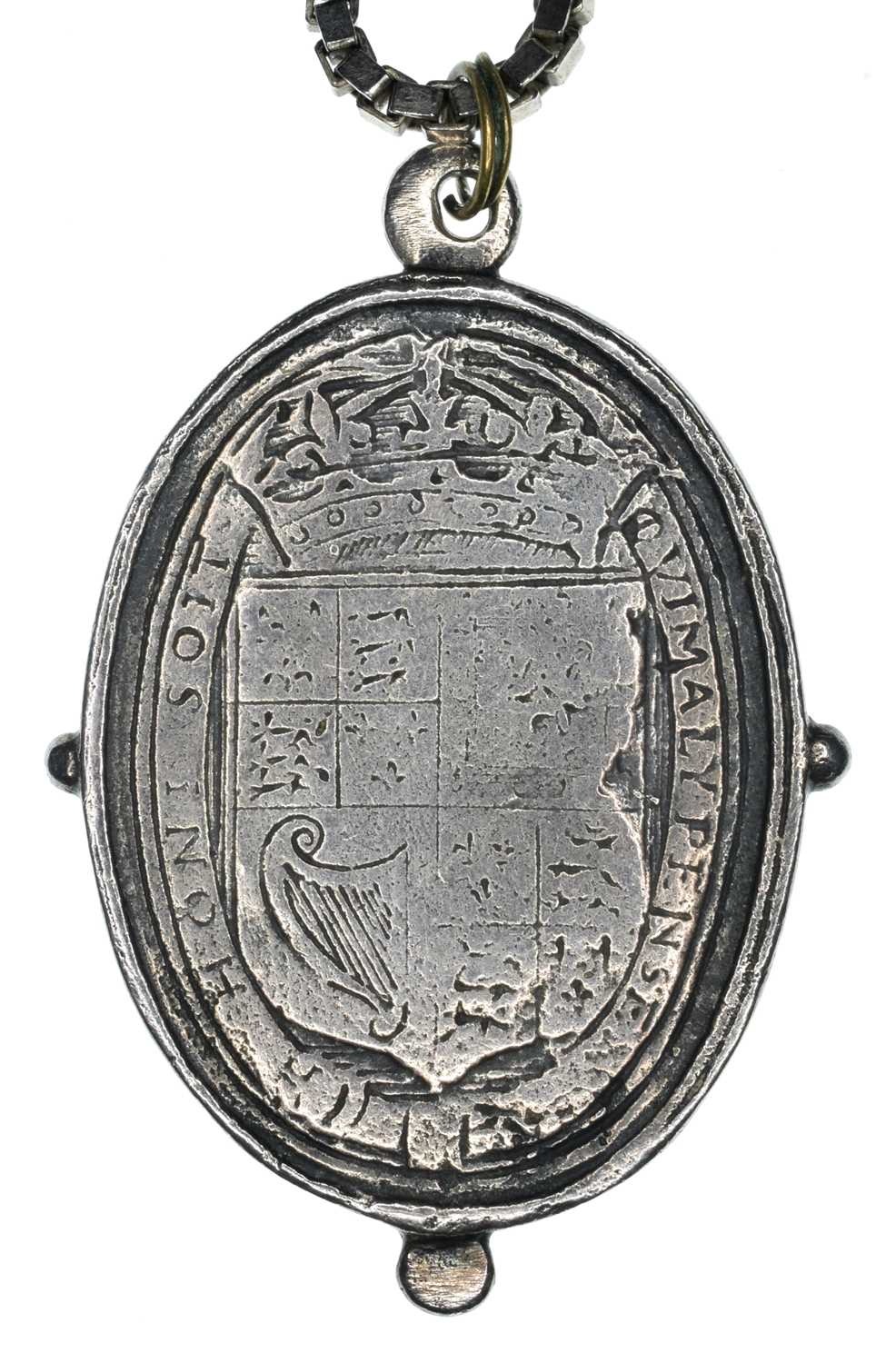 A 17th century silver Royalist Badge for Charles I. - Image 2 of 2