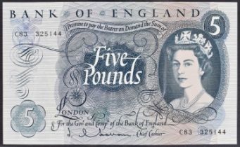A Series "C" Portrait Issue (February 1963), Five Pounds banknote.