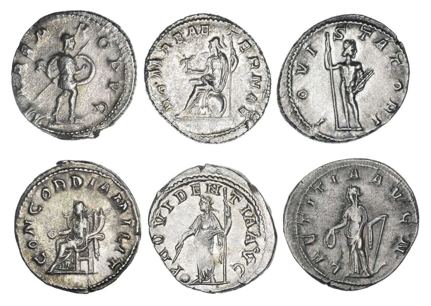 Gordian III (238-244AD) a selection of silver Antoninianii, loose, VF-EF (6). - Image 2 of 2