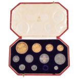 A Royal Mint George V 1911 Specimen Proof Coin set, in original case.