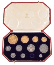 A Royal Mint George V 1911 Specimen Proof Coin set, in original case.