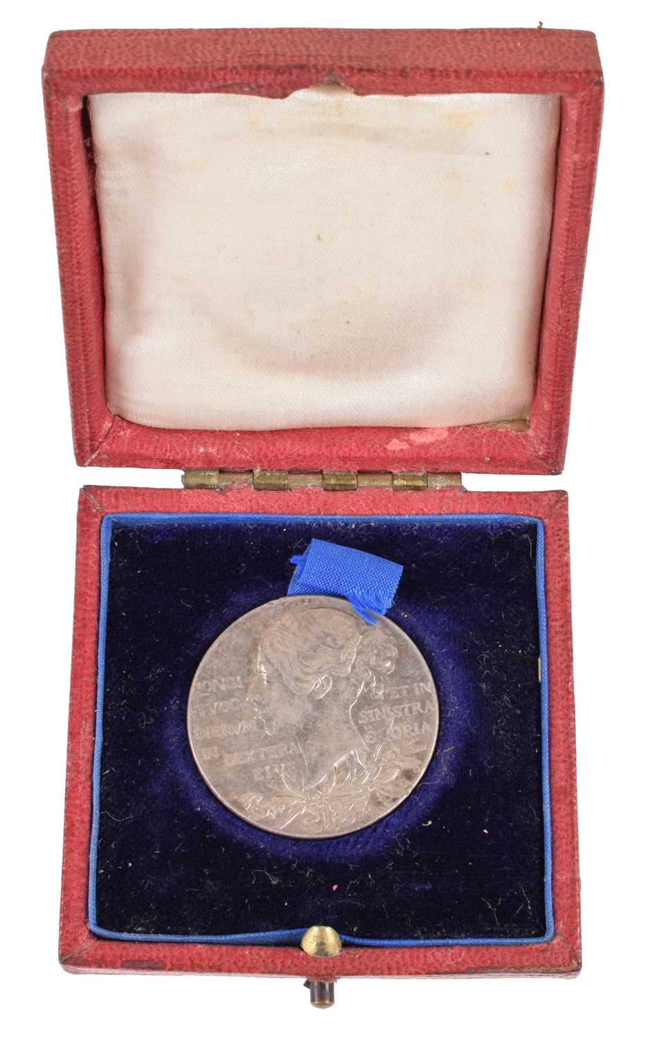 A Victoria 1897 Diamond Jubilee silver medal in original case.