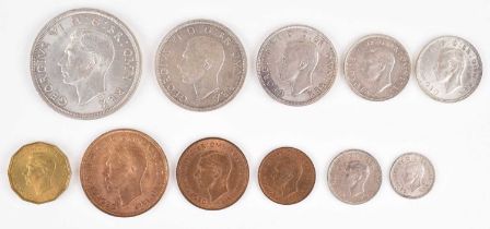 A Royal Mint George VI 1937 Coronation Specimen Part Coin set (missing the Maundy coins).