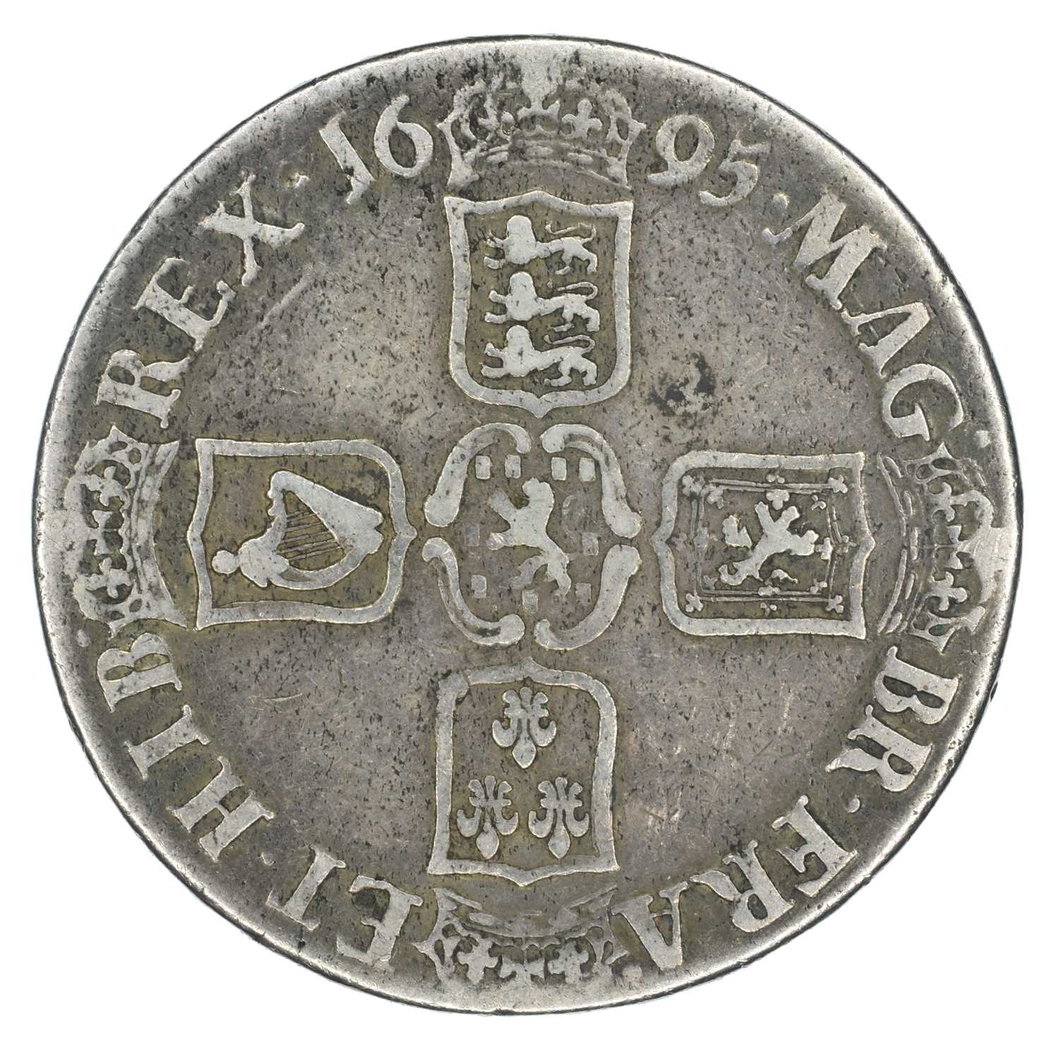 King William III, Crown, 1695 OCTAVO. - Image 2 of 2