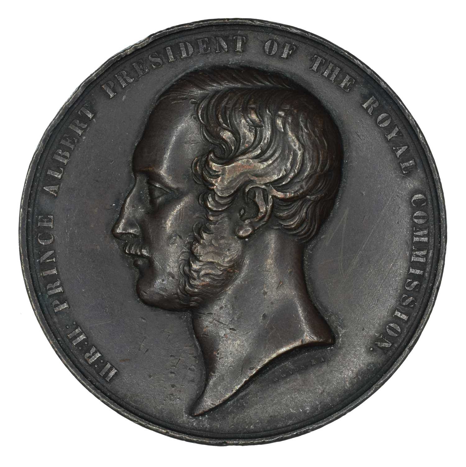 A Victorian bronze Great Exhibition medal.