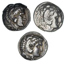 Alexander III, Two AR Tetradrachm and Philip III Arrhidos AR Tetradrachm