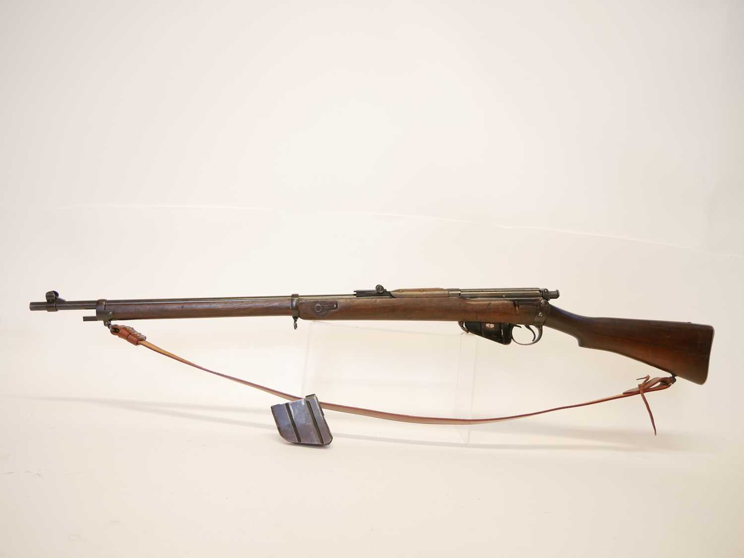 BSA Long Lee Enfield .303 bolt action rifle, 30 inch barrel with folding ladder sight, the bolt - Image 14 of 14