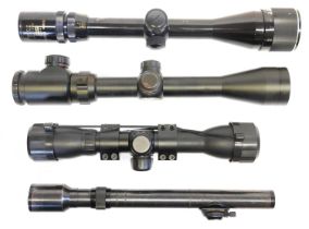 Four rifle telescopes, to include a Hensoldt Wetzlar Zeil- Dialyt 2.75 x, a Bushnell 3-9x40 EG,