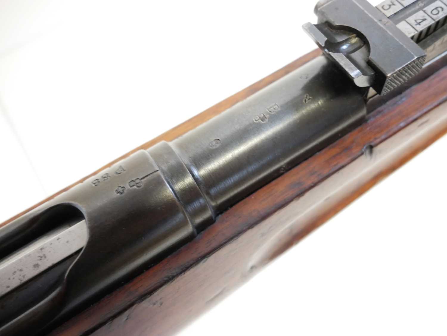Schmidt Rubin 1896/ 1911 7.5mm straight pull rifle, matching serial numbers 314149 to barrel, - Image 6 of 20