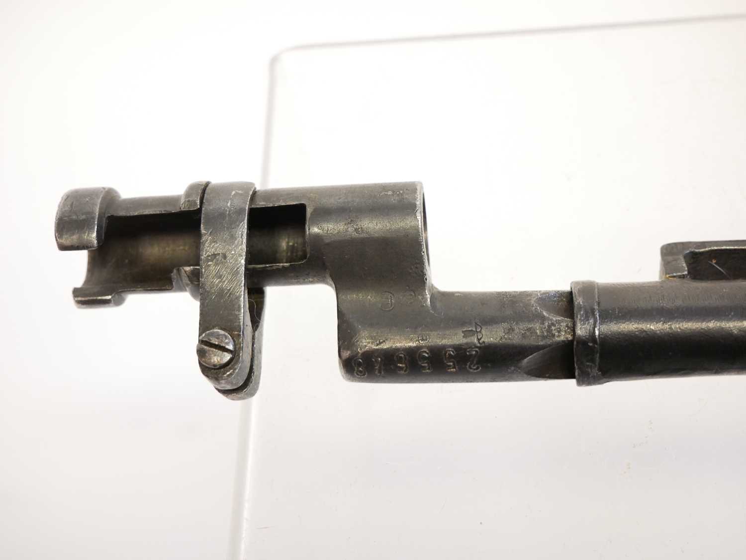 Russian M1891 Mosin-Nagant rifle socket bayonet in its steel scabbard as issued by Austria-Hungary - Image 2 of 7