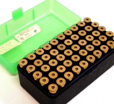 10.15x61 Jarman brass cases, x 50 resized from 348 Winchester contained within an MTM case.