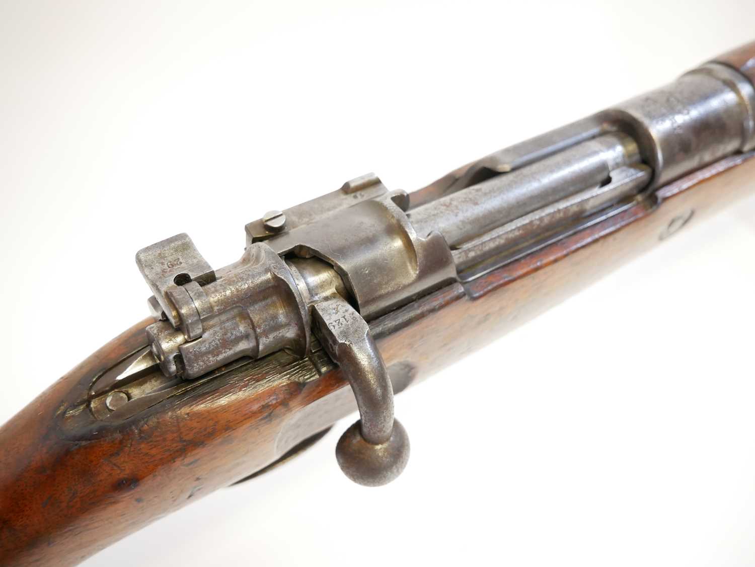 German Erfurt Mauser K98AZ 7.92mm bolt action rifle, 24ich barrel, tangent rear sight, the - Image 5 of 17