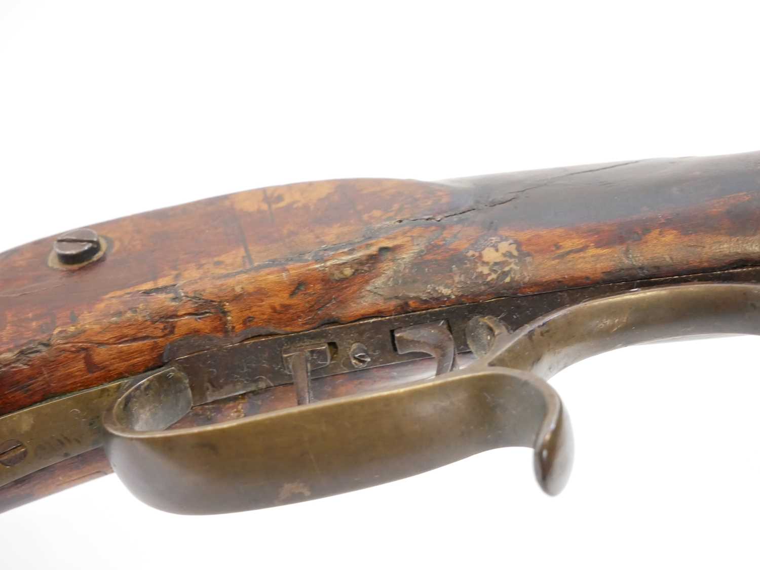American percussion 130 bore Kentucky type rifle, 29.5inch octagonal barrel fitted with buckhorn - Image 15 of 17