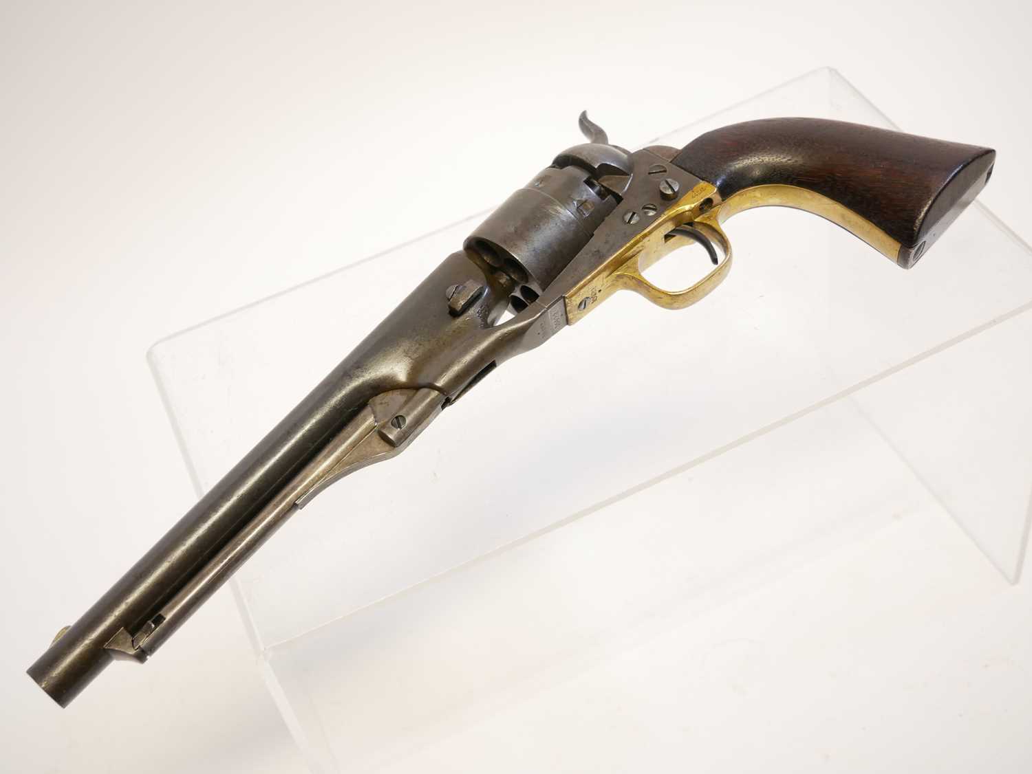 Colt Army .44 percussion revolver, serial number 16442 matching throughout, 8 inch round barrel with - Image 5 of 11