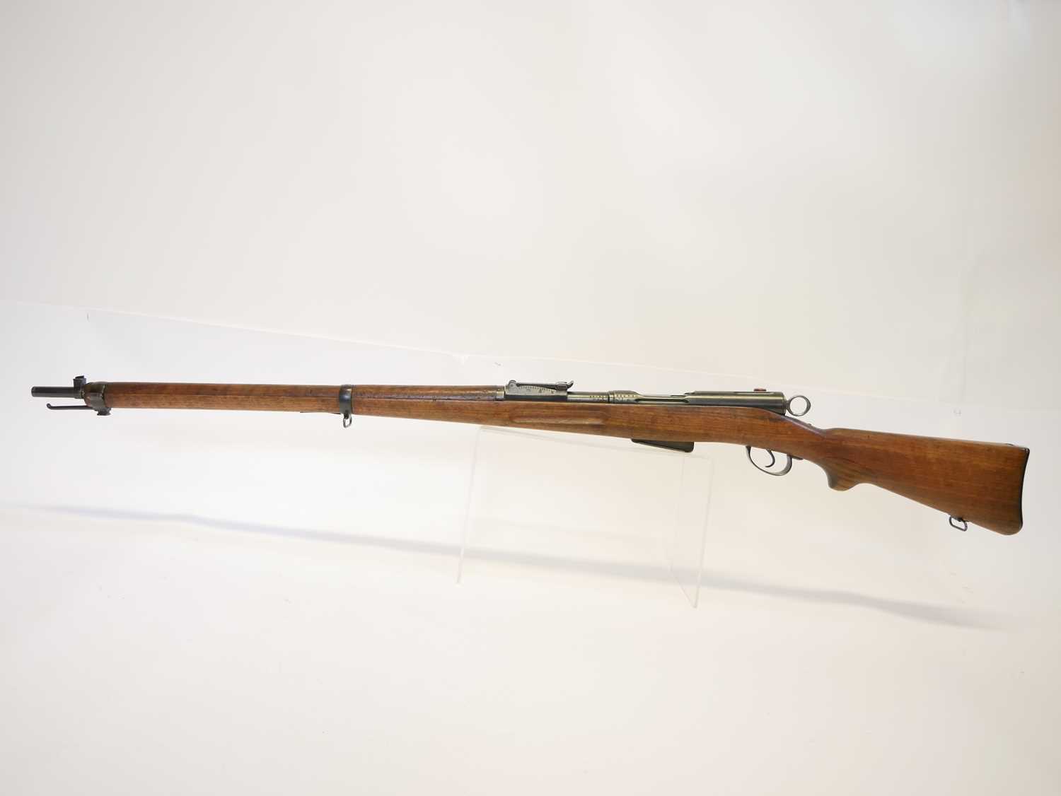 Schmidt Rubin 1896 7.5mm straight pull rifle, matching serial numbers 268510 to barrel, receiver, - Image 15 of 15