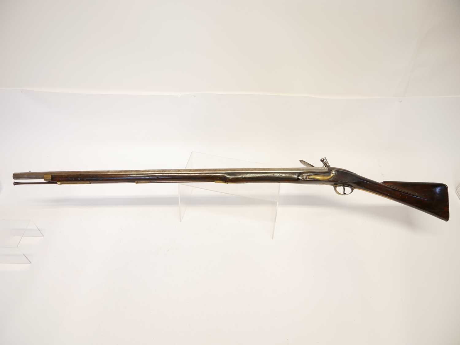 Volunteer .650 flintlock musket, possibly for a Sergeant, 37 inch barrel, the lock with Tower GR and - Image 17 of 18