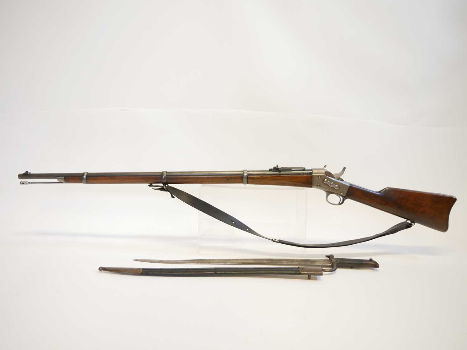 Danish Remington 11.7x51R M.1867 rolling block rifle, serial number 61233, 35inch barrel secured - Image 15 of 17