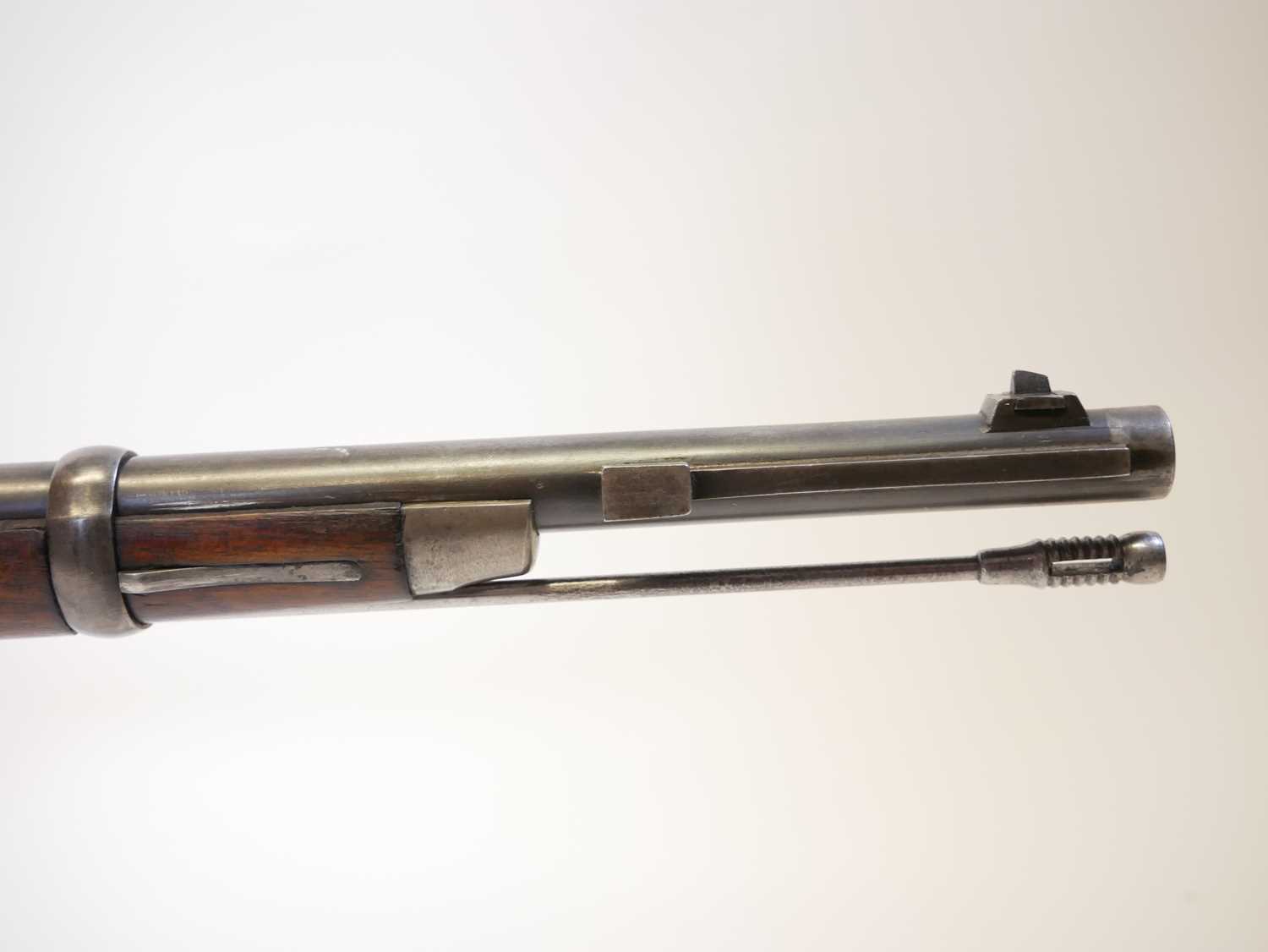 Danish Remington 11.7x51R M.1867 rolling block rifle, serial number 61233, 35inch barrel secured - Image 8 of 17