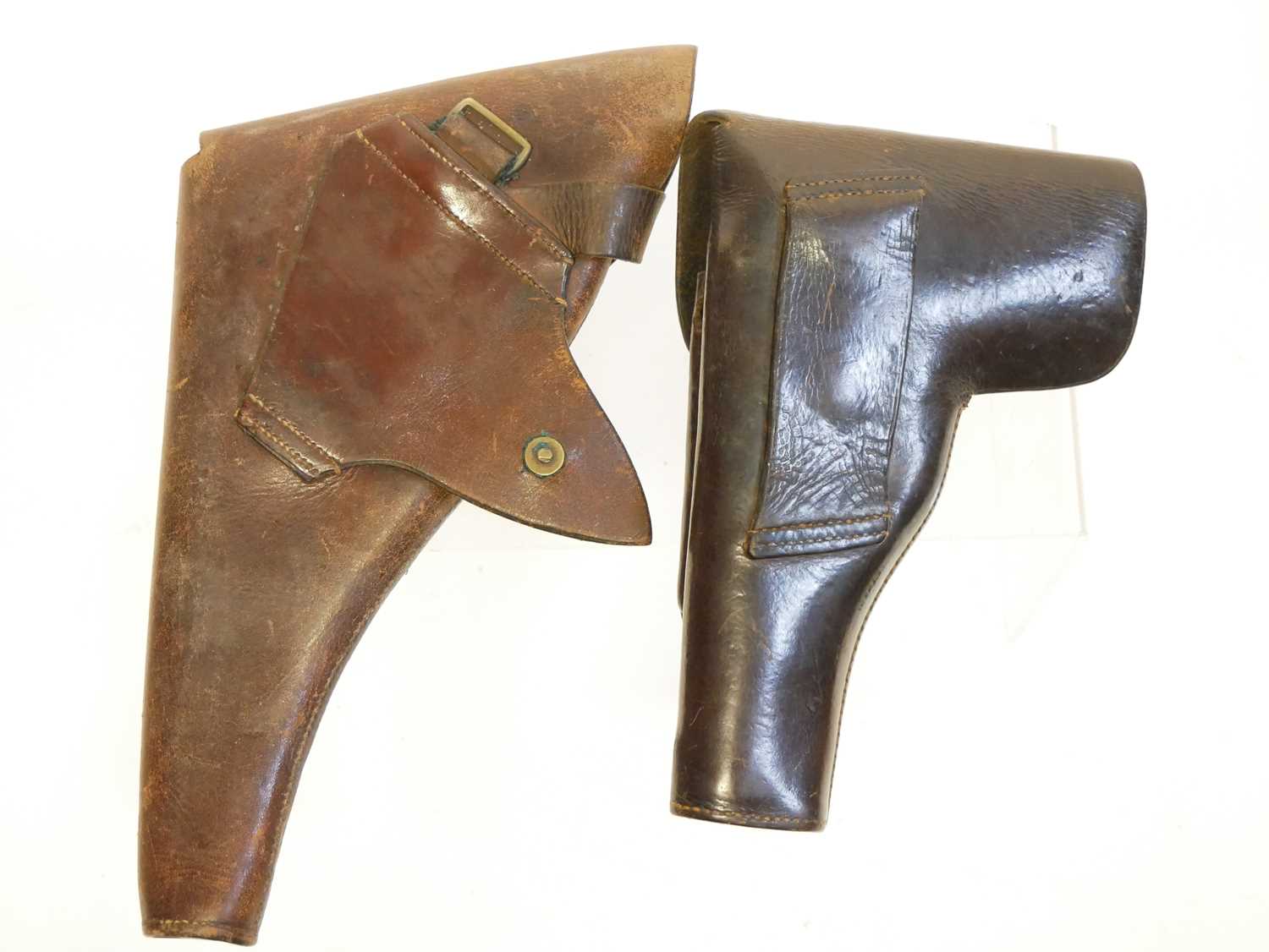 Leather holster for a Webley service revolver, stamped T.Thomasson and Co 1917, also a British - Bild 6 aus 8