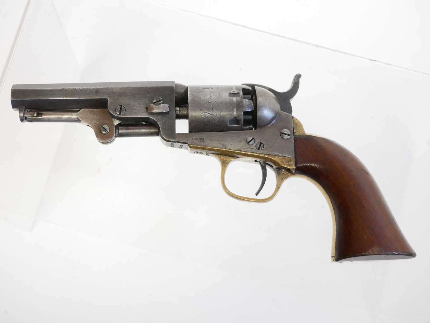 Colt .31 pocket percussion revolver, serial number 258666 matching throughout (the wedge is un- - Image 4 of 11