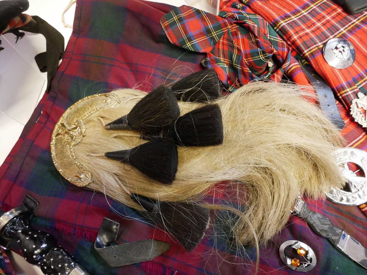 Scottish Highland costume, to include Sgian and Dubh, a Dirk with plated mounts, cased set of - Image 3 of 53