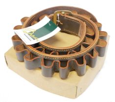 Brady 8 bore cartridge belt, brand new and unused in box with tag. 38inch maximum waist size.