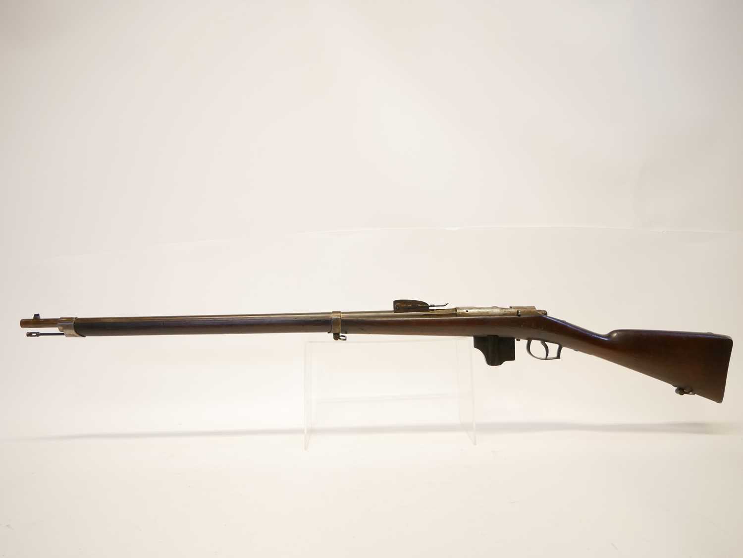 Dutch Beaumont-Vitali 1871/88 11mm bolt action rifle, serial number 46, 32inch barrel with tangent - Image 13 of 14