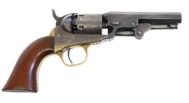 Colt .31 pocket percussion revolver, serial number 258666 matching throughout (the wedge is un-